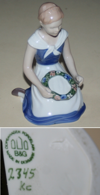 Pige med krans, B&G, Porcelnsfigur nr 2345