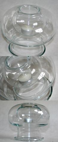 Stor glaskugle til f.eks. fyrfadslys eller bloklys